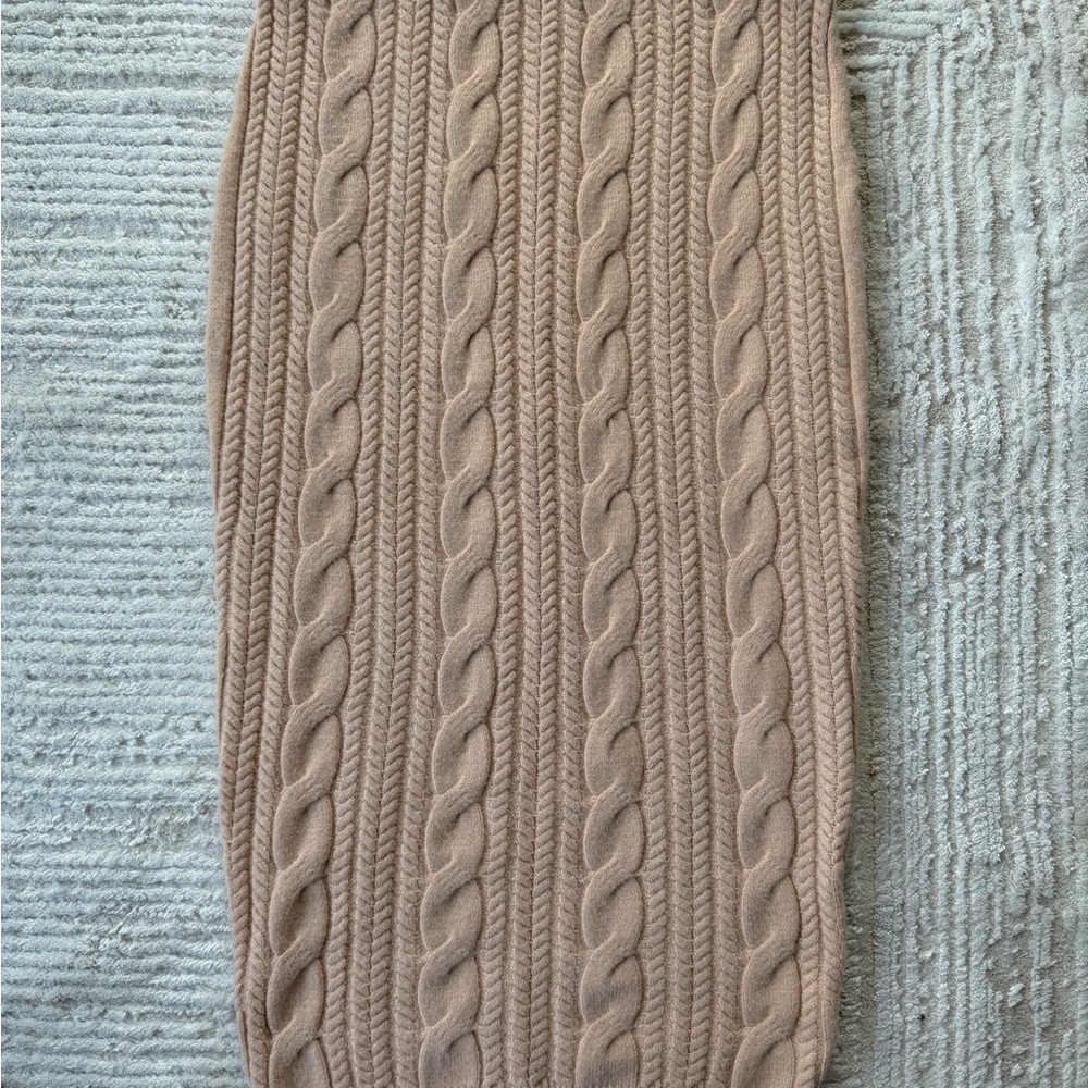 entro Cable Knit Midi Skirt in Taupe